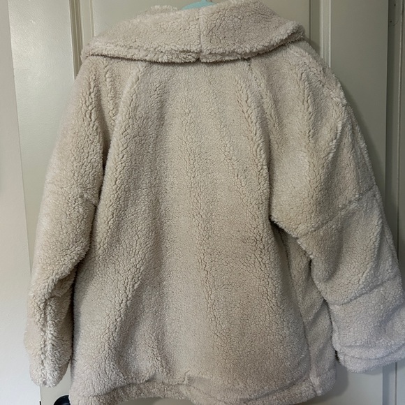 NWOT free people Raya cozy coat sherpa fleece oversized jacket - Picture 4 of 4